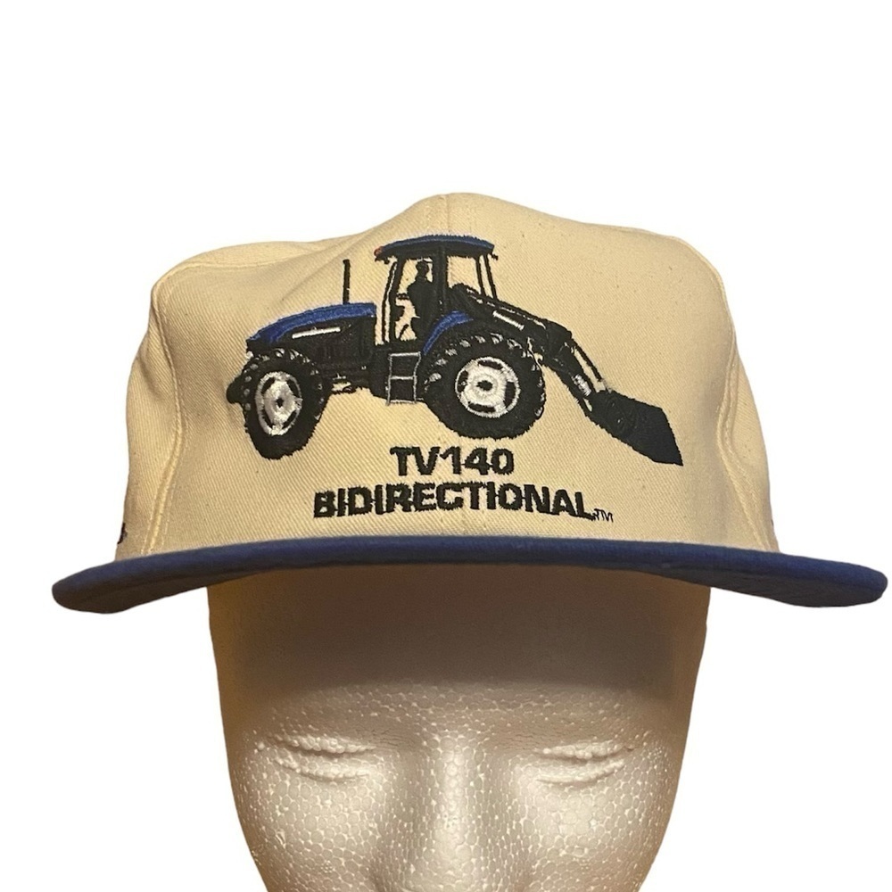 Vintage TV140 Bidirectional K Products Snap Back Hat New Holland Tractor Trucker